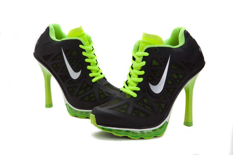 Amorti Nike Air femmes talons bottines vert Noir (3)
